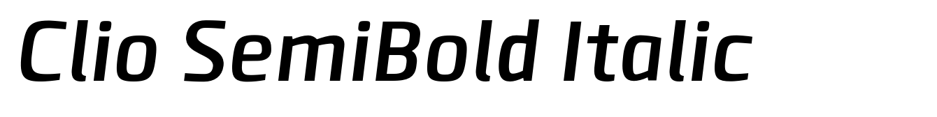Clio SemiBold Italic